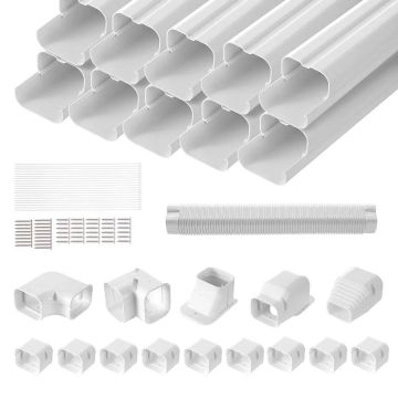 Koristeellinen PVC-putken tulppa, 76,2 mm, valkoinen, setti