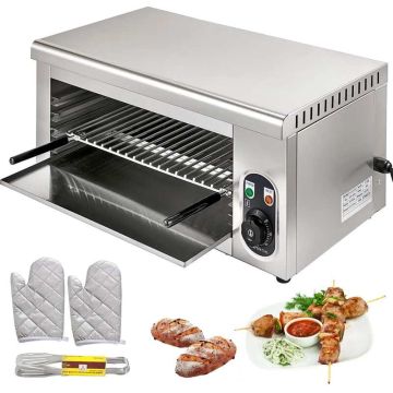 Salamander sähköinen ruostumattomasta teräksestä valmistettu raclette-grilli, 2000 W, 50–300 ℃
