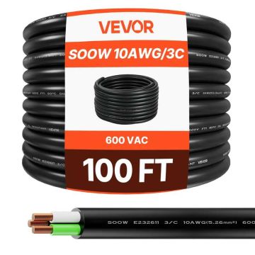 100 футов (30 метров) медного силового кабеля сечением 10 AWG
