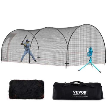 Baseball- ja softball-lyöntihäkki, 22 jalkaa, kannettava laukun kanssa