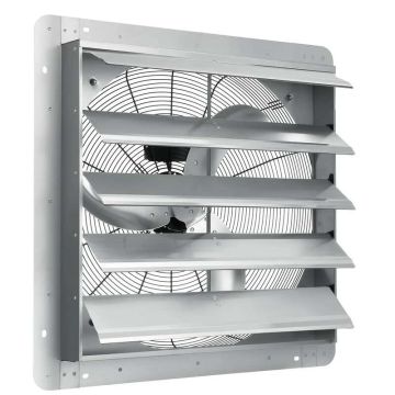 Alumiininen seinään asennettava poistopuhallin 610 mm, 1400 rpm, nopea, AC-moottorilla, ilmanvaihtoon