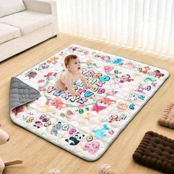 Детский игровой коврик, 59x71 дюйм, нескользящий, складной, водонепроницаемый.