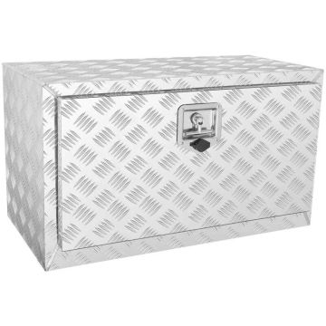Alumiininen timanttilevyinen työkalupakki kuorma-autoon 76x43x46 cm, vedenpitävä, lukolla
