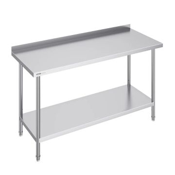 Ruostumattomasta teräksestä valmistettu työpöytä, 24x60x36 tuumaa, säädettävä korkeus