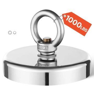 Kalastusneodyymimagneetti, vetovoima 454 kg, kahva 69 mm