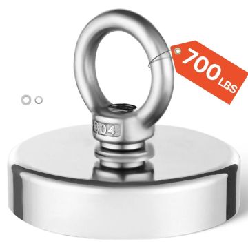Neodyymimagneetti, vetovoima 318 kg, 60 mm kahva