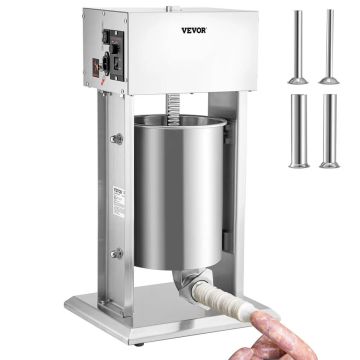 Sähköinen makkaran täyttölaite, 10 L, 200 W, 304 ruostumatonta terästä, polkimella