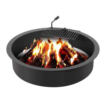 Tulirengas, hiiliterästä, 40 tuumaa, grillin muotoinen sisäosa