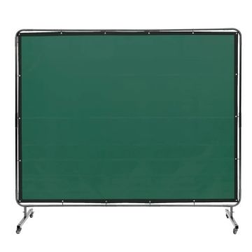 Сварочный экран с рамой, 1,83х2,44 м, зеленый, виниловый, на колесах.