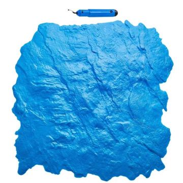 Betonikuviointi polyuretaanileimasinmatto, 18x18 tuumaa, sininen