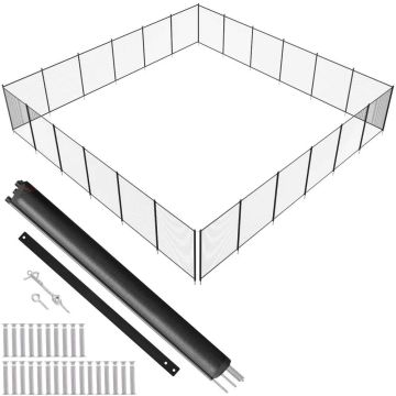 Ограждение для бассейна из ПВХ, 1,2 x 21,9 м, безопасное для детей, съемное.