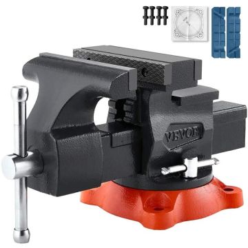 Kaksisuuntaiset tempervalurautaiset puristimet 140 mm, 360° kääntyvät