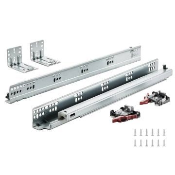 6 paria 457,2 mm:n laatikon sivukiskoja lukitusmekanismilla