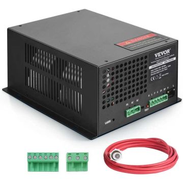 Источник питания для CO2-лазера, 100 Вт, с защитой и охлаждением.