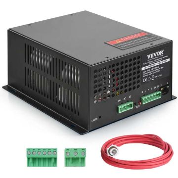 CO2-laservirtalähde 80 W suojauksella ja lämmönpoistolla