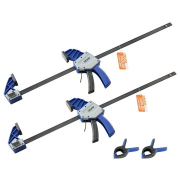 Puuntyöstöpihdit, 60,96 cm, F-muotoiset, 2 kpl, sinimusta
