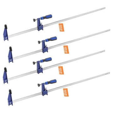 F-muotoiset puupuristimet, 4 kpl, 91,4 cm, valurautaa ja terästä