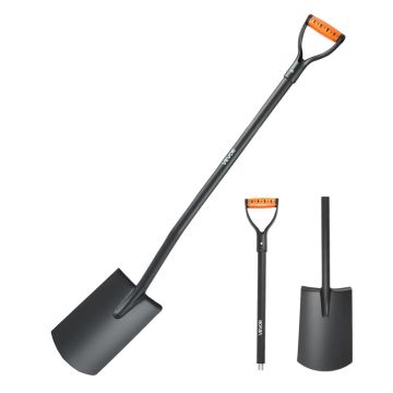 Neliölapio 122 cm, seosterästerä, D-muotoinen kahva, puutarhanhoitoon ja rakentamiseen