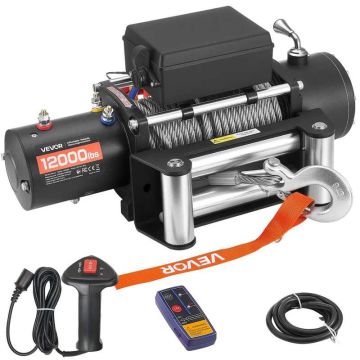 Sähkövinssi 5400 kg 12V teräsvaijerilla ja kaukosäätimellä IP55