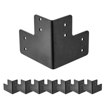 Teräksiset kulmakiinnikkeet työpöytään, 165 mm, 8 kpl.
