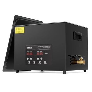 15 litran ultraäänipesuri, 360 W, 40 kHz, lämmittimellä ja ajastimella
