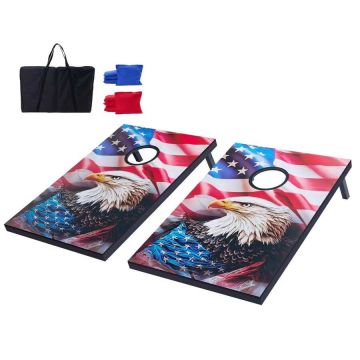 Игровое поле для игры в корнхол, 90 см, МДФ, с мешочками с песком и чехлом.