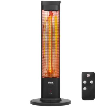 Infrapunasähköinen terassilämmitin, 2000 W, kaukosäätimellä ja ajastimella