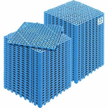 Модульные мягкие ПВХ дренажные напольные плитки, 30x30 см, синие, 55 шт.
