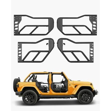 Трубчатые двери, закаленная сталь, для Jeep Wrangler JK, 4-дверный, 2007-2018 гг.