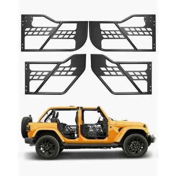 Трубчатые двери для Jeep, 4-дверный, в охотничьем стиле, подходят для Wrangler JL и Gladiator JT (2018-2024).