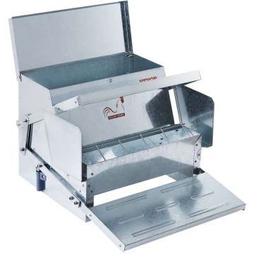 Automaattinen sinkitystä teräksestä valmistettu kananruokinta-automaatti, 11,3 kg kapasiteetti