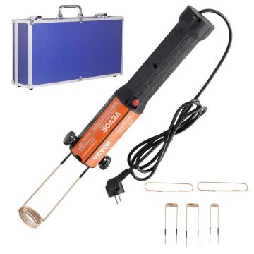 Kannettava magneettinen induktiolämmitin 1000 W LED-valolla ja 10 käämin sarjalla