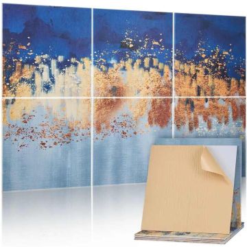 6 шт. звукопоглощающих настенных панелей "Art Acoustics Panels", 70,87x47,24x0,4 см, самоклеящиеся.