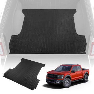 Коврик в кузов грузовика Ford F150 2015–2023, 66,5x64 дюйма, резиновый, толщина 1/4 дюйма.