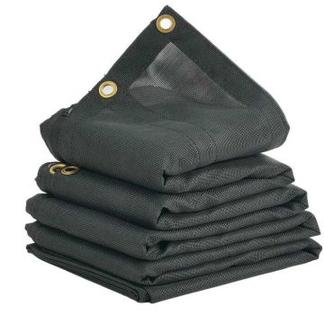 Verkkopressu kippiautoon, 7x14 jalkaa, musta, PVC-pinnoite, kestävä peite
