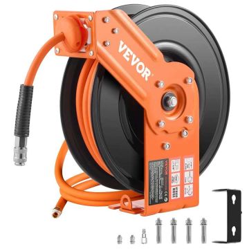 Sisäänvedettävä ilmaletkukela 3/8" x 50 ft, automaattisesti sisäänvedettävä, 300 PSI