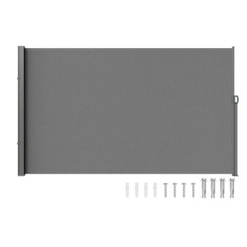 Выдвижной боковой навес, полиэстер 180 г, серый, 71''x138''