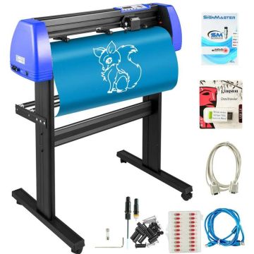 Vinyyliplotteri 870 mm lattiajalustalla, säädettävällä voimalla ja nopeudella