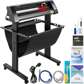 Vinyylileikkuri 720 mm LED-näytöllä ja jalustalla, puoliautomaattinen