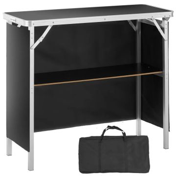 Kannettava kokoontaitettava näyttelykorokepöytä 98 × 39 × 87 cm, tiski säilytyslaatikolla ja korilla