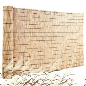 Luonnonvärinen ruokoaita 1,5 x 4,3 metriä parvekkeelle ja terassille