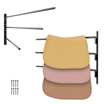 Настенная стойка для конских седел, 30,9 x 29,9 x 5,5 дюймов, 2 кронштейна, компактная.