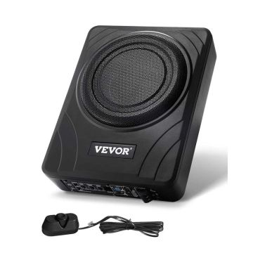 8 tuuman 300 W:n subwoofer-kaiutin autoon istuimen alle, matalaprofiilinen, vahvistimella