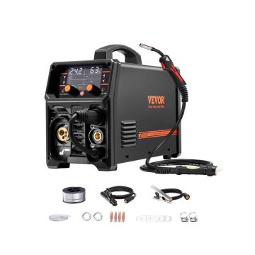 Pro MIG 200A -hitsauskone 5in1 (MIG, kaasu, flux, elektrodi, TIG) IGBT-näytöllä ja LCD-näytöllä