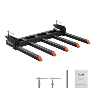 Haarukan puristimet 48 tuuman kauhalle, nostokapasiteetti 2600 kg
