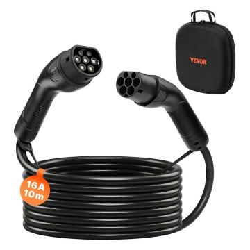 Удлинительный кабель для зарядки электромобиля, 16 А, 10 м, 11 кВт, степень защиты IP65.