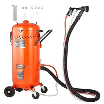 28 gallonan pölynimuri hiekkapuhalluksella, jossa 1200 W:n imujärjestelmä, 60–110 PSI