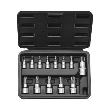 Torx-kärkisarja, 13 osaa, S2- ja cr-v-teräs, T8-T60, 1/4-1/2 tuumaa