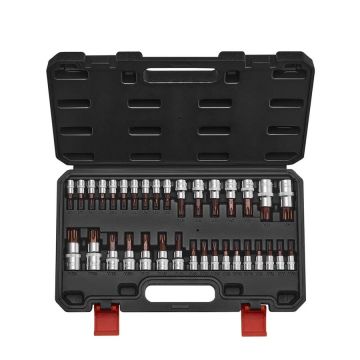 Torx-kärkisarja, 34 osaa, S2- ja cr-v-teräkselle, T6-T70, kotelossa