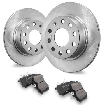 Jarrulevy- ja keraamiset jarrupalat, 253 mm, taakse, Audi A3, VW Golf, Seat Leon, Skoda Octavia